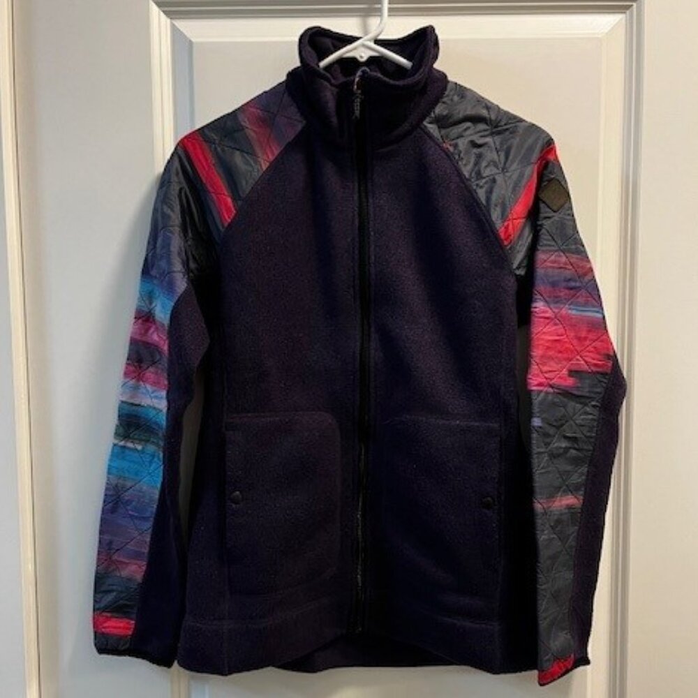 Burton Purple Zip Fleece Sweater sz Small